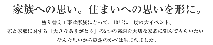 家族への思い。住まいへの想いを形に。