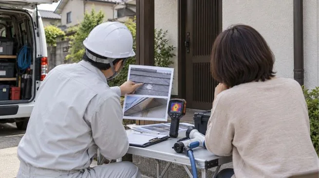赤外線は水そのものではなく表面温度を見る