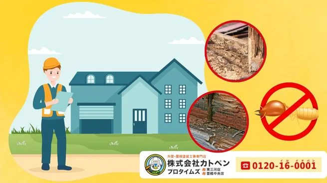 雨漏りがシロアリや腐朽菌を呼ぶ前に！豊橋市の木造住宅は「カトペン」で早期点検・修繕を