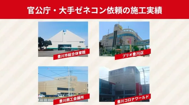共工事・スーパーゼネコン一次協力で培った実績