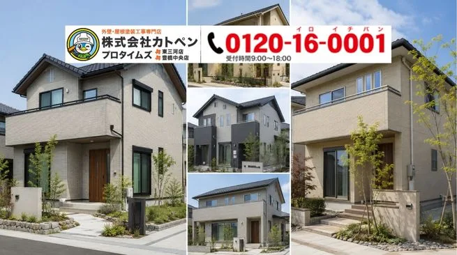 豊川市で外壁塗装の色選びに迷ったら、事例を見ながら相談できるカトペンへ
